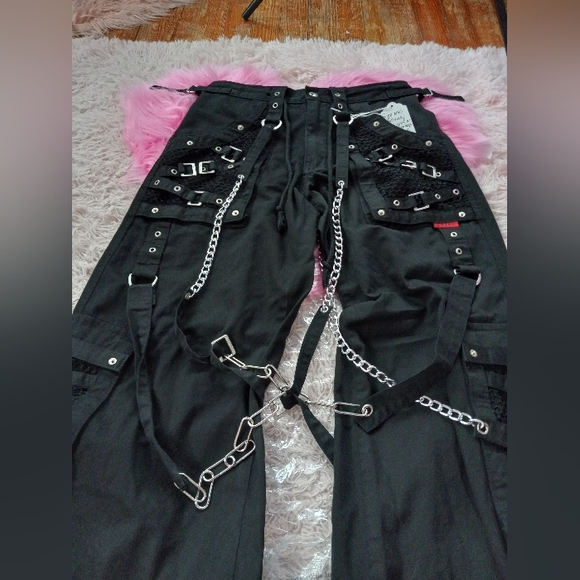 Tripp nyc Other - PRICE FIRM! Tripp industrial cyber goth wideleg skater raver jeans chains&straps